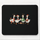 Funny Santa Goose Snowman Just A Christmas Goose X Mouse Mat<br><div class="desc">Funny Santa Goose Snowman Just A Christmas Goose Xmas Party</div>