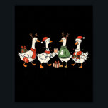 Funny Santa Goose Snowman Just A Christmas Goose X Poster<br><div class="desc">Funny Santa Goose Snowman Just A Christmas Goose Xmas Party</div>