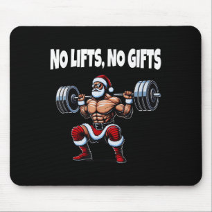 Funny Santa Gym Lifting Swole Santa Ugly Christmas Mouse Mat