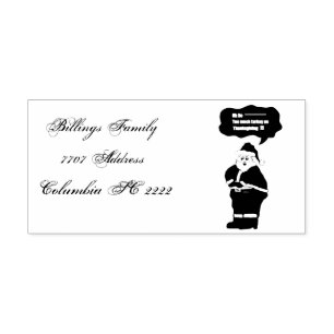 Funny Santa had to much turkey Design Self-inking Stamp