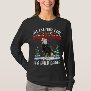 Funny Santa Hat All I Want For Christmas Is A Bald T-Shirt
