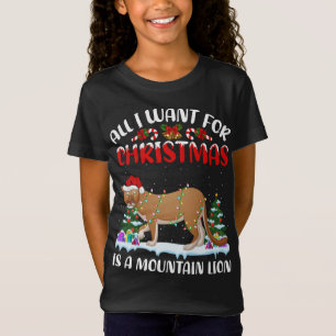Funny Santa Hat All I Want For Christmas Is A Moun T-Shirt