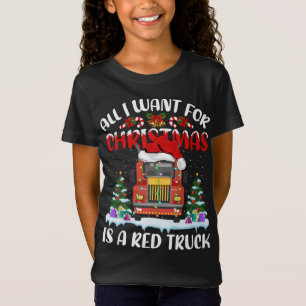 Funny Santa Hat All I Want For Christmas Is A Red T-Shirt