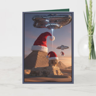 Funny Santa hat Christmas Card