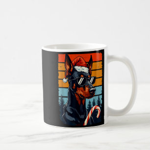 Funny Santa Hat Christmas Dobie Doberman Nscher Coffee Mug