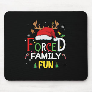 Funny Santa Hat Forced Family Fun Sarcastic Christ Mouse Mat