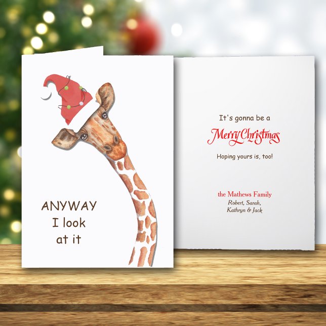 Funny Santa Hat Giraffe Holiday (Creator Uploaded)