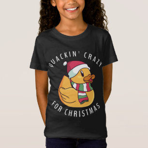Funny Santa Hat Rubber Duck Christmas Pun T-Shirt