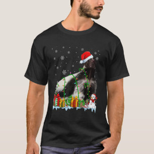 Funny Santa Hat Skunk Christmas Lights Animals Lov T-Shirt