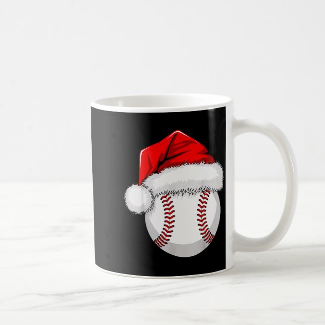 Funny Santa Hat Xmas Srt Lover Christmas Baseball  Coffee Mug (Right)
