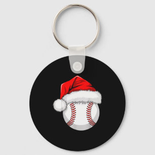 Funny Santa Hat Xmas Srt Lover Christmas Baseball  Key Ring