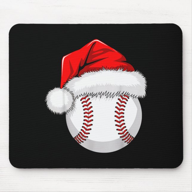 Funny Santa Hat Xmas Srt Lover Christmas Baseball  Mouse Mat (Front)