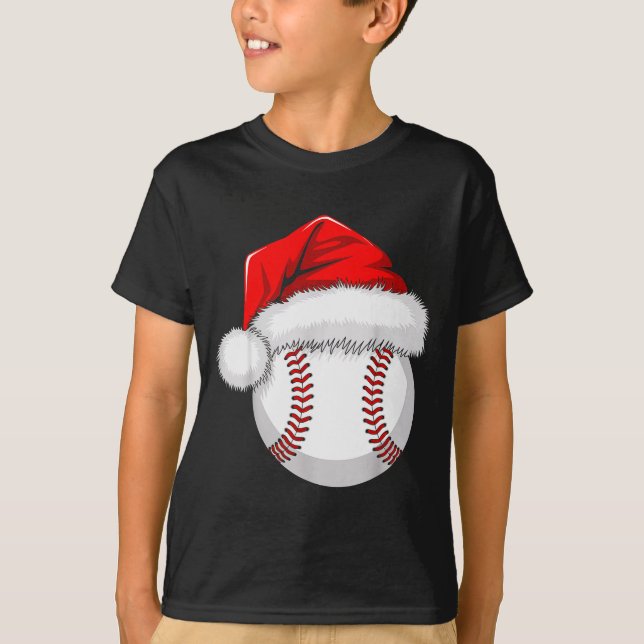 Funny Santa Hat Xmas Srt Lover Christmas Baseball  T-Shirt (Front)