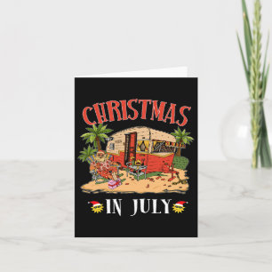 Funny Santa Hawaii Retro Camping Rv Christmas In J Card