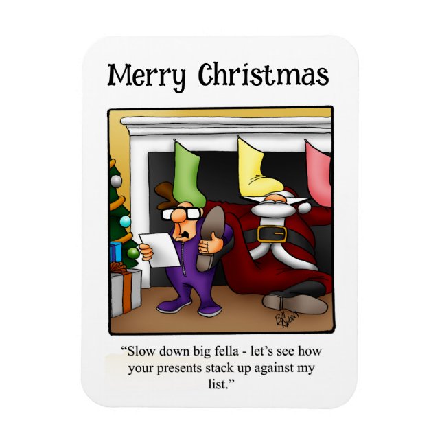 Funny Santa Humor Magnet Gift (Vertical)
