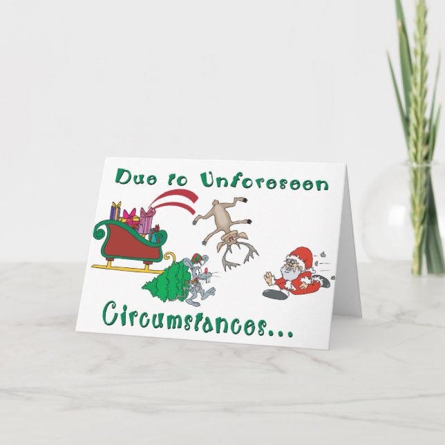 Funny Santa  Humour Christmas Holiday Card (Front)