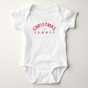 FUNNY SANTA IN JULY BABY BODYSUIT
