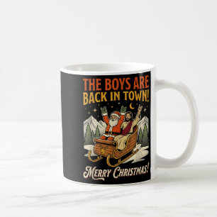 Funny Santa Jesus Rock Christmas Retro Vintage  Coffee Mug