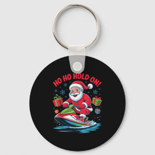 Funny Santa Jet Skiing Lover Christmas Xmas Pajama Key Ring