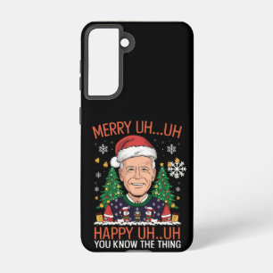 Funny Santa Joe Biden Merry Uh Uh Christmas Ugly Samsung Galaxy Case