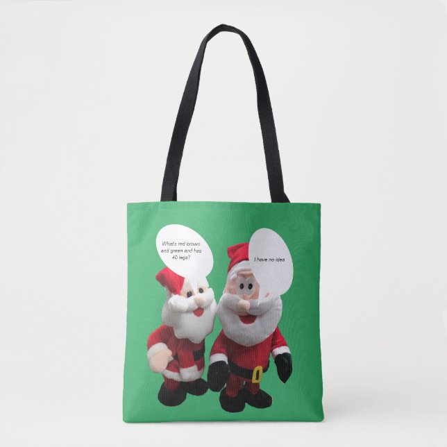Funny Santa Joke Tote Bag (Front)