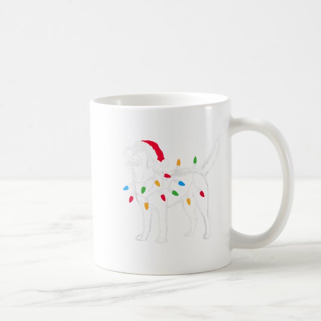 Funny Santa Labrador Retriever Christmas Lights Do Coffee Mug (Right)