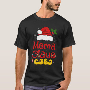 Funny Santa Mema Claus Christmas Matching Family T-Shirt