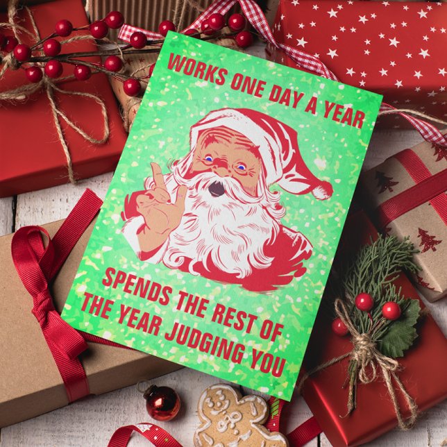 Funny Santa meme Holiday Card (Creator Uploaded)