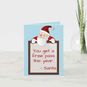 Funny Santa Message Christmas Card