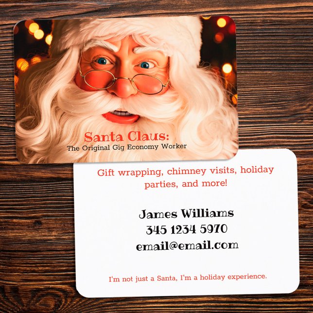 Funny Santa Mischievous Grin Business Card (Funny Santa Mischievous Grin Business Card)
