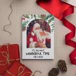Funny Santa Most Wonderful Time Beer Christmas Holiday Card<br><div class="desc">Our "It's the Most Wonderful Time for a Beer" Funny Santa Christmas Card – a whimsical and festive way to add a splash of humour to your holiday greetings! This card features Santa Claus, the jolly old man himself, taking a break from his gift-giving duties to savour a cold one....</div>