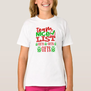 Funny Santa Nice List Tee, Family Christmas T-Shirt