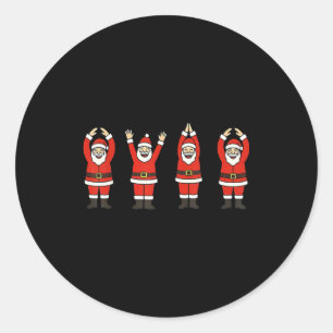 Funny Santa Ohio Midwestern Party O-h-i-o Christma Classic Round Sticker