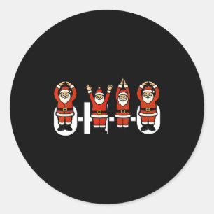 Funny Santa Ohio Party O-h-i-o Christmas Season Mi Classic Round Sticker