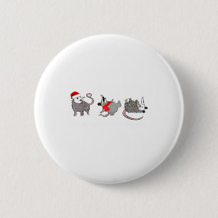 Funny Santa Ossums Overstimulated But Festive Xmas 6 Cm Round Badge
