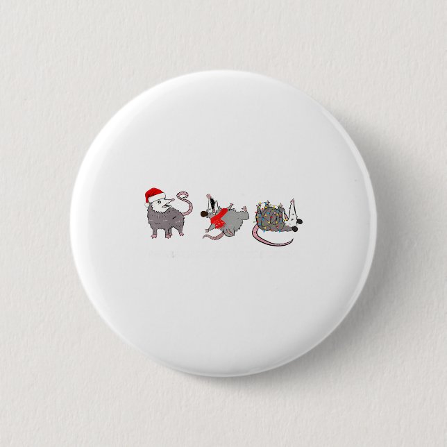 Funny Santa Ossums Overstimulated But Festive Xmas 6 Cm Round Badge (Front)