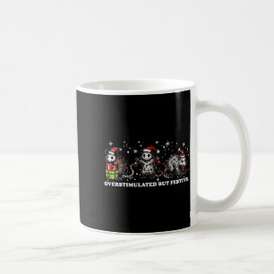 Funny Santa Ossums Overstimulated But Festive Xmas Coffee Mug