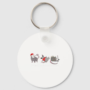 Funny Santa Ossums Overstimulated But Festive Xmas Key Ring
