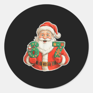 Funny Santa Pajamas Christmas 2025 Six Seven 67 Me Classic Round Sticker