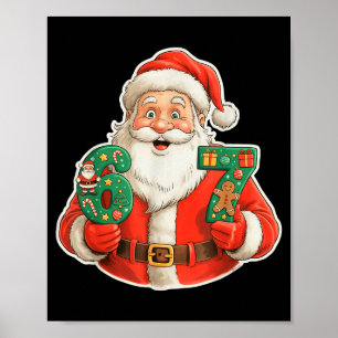 Funny Santa Pajamas Christmas 2025 Six Seven 67 Me Poster