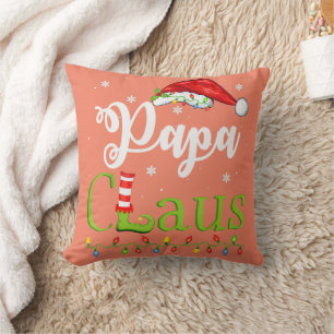 Funny Santa Papa Claus Christmas Matching Family Cushion