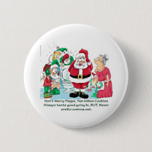 Funny Santa picture 6 Cm Round Badge