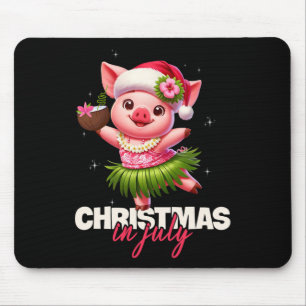 Funny Santa Pig Hawaiian Christmas In July Beach S Mouse Mat