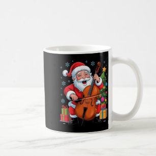 Funny Santa Playing Cello Holiday Chrismas Xmas Pa Coffee Mug