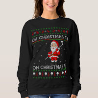 Funny Santa Playing Golf Sports Ugly Golf Christma