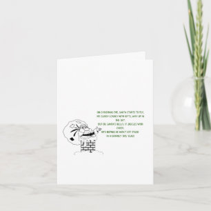 Funny Santa Poem Cute Christmas  Card