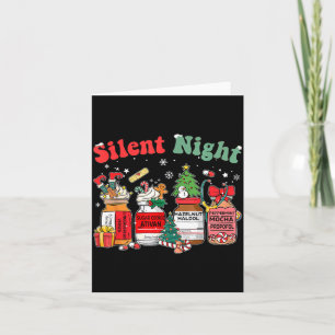Funny Santa Profol Silent Night Icu Nurses Merry C Card