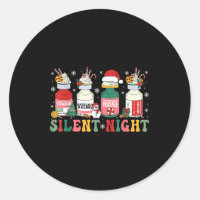 Funny Santa Profol Silent Night Icu Nurses Merry C