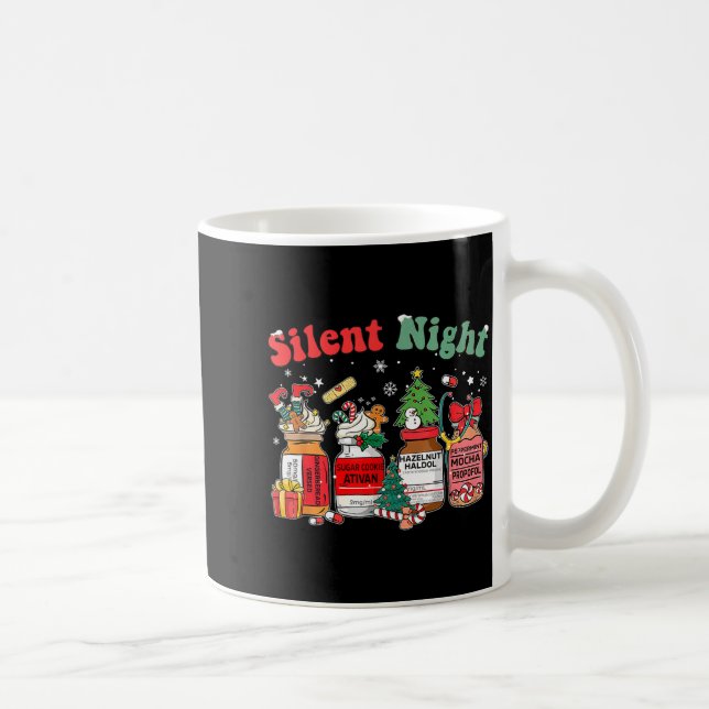 Funny Santa Profol Silent Night Icu Nurses Merry C Coffee Mug (Right)