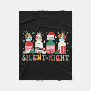Funny Santa Profol Silent Night Icu Nurses Merry C Fleece Blanket